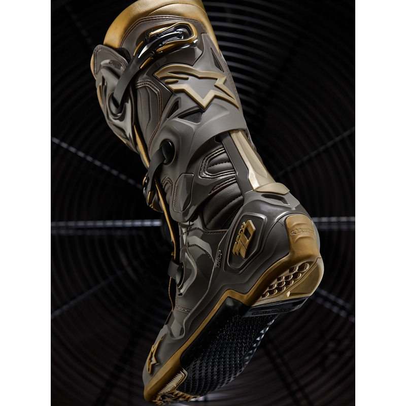 Alpinestars TECH 10 Limited Edition AIR GOLD Motorlaarzen Bruin Goud