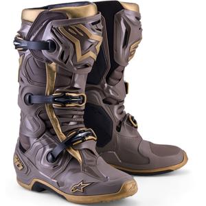 Alpinestars TECH 10 Limited Edition AIR GOLD Motorlaarzen Bruin Goud