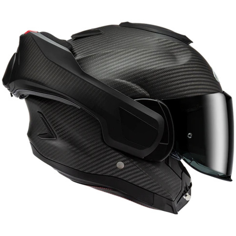 Opklapbare motorhelm HJC F100 CARBON matzwart