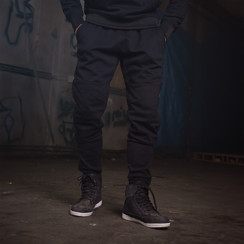 Oxford Armourlite AA Joggers Zwarte Motorbroek met Korte Broek