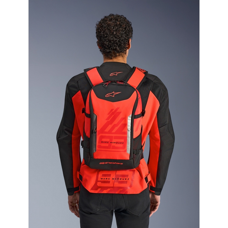 Alpinestars AMP-3 MM93 rugzak rood fluorescerend rood-zwart 17 l
