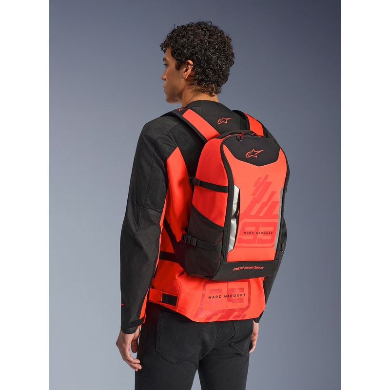 Alpinestars AMP-3 MM93 rugzak rood fluorescerend rood-zwart 17 l