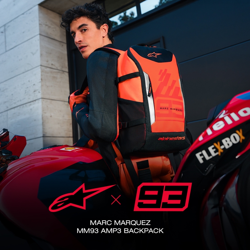 Alpinestars AMP-3 MM93 rugzak rood fluorescerend rood-zwart 17 l