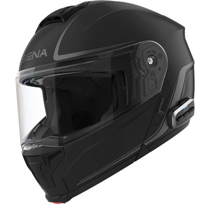 Opklapbare motorhelm met headset SENA Outrush 2 matzwart
