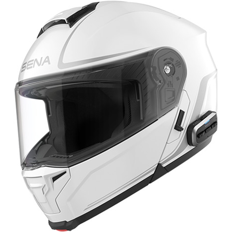 Opklapbare motorhelm met headset SENA Outrush 2 wit