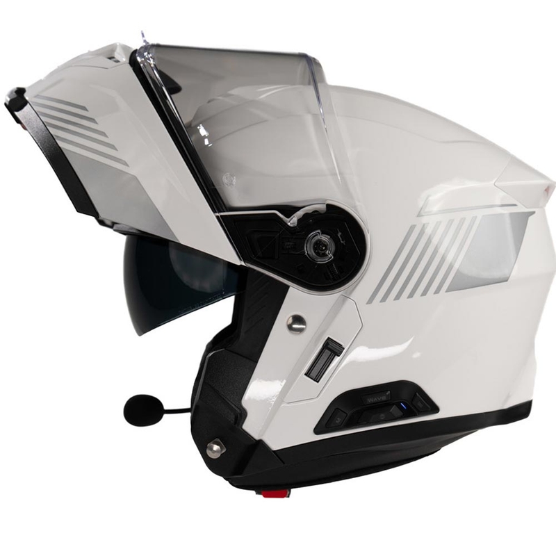 Opklapbare motorhelm met headset SENA Specter wit