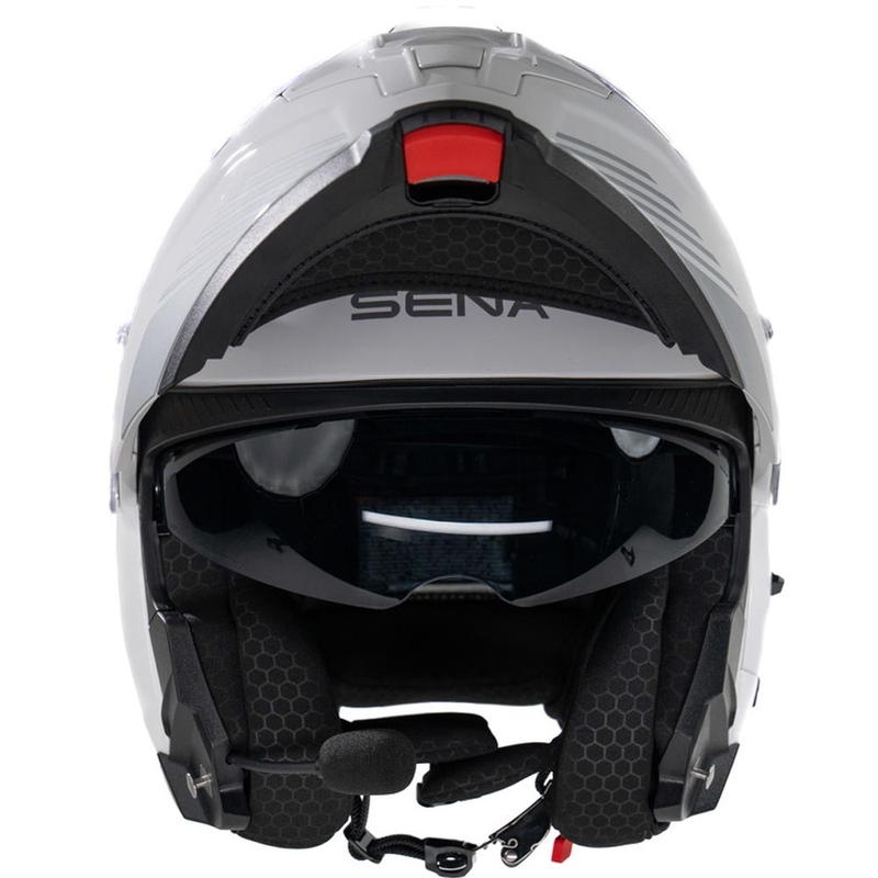 Opklapbare motorhelm met headset SENA Specter wit