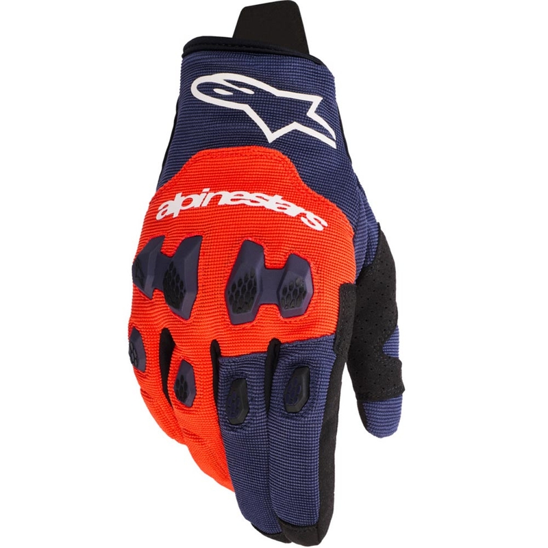 Alpinestars PRO-DURA blauw-oranje-witte motorcrosshandschoenen