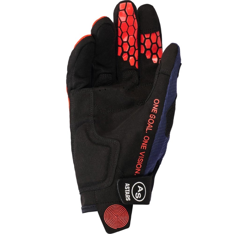 Alpinestars PRO-DURA blauw-oranje-witte motorcrosshandschoenen