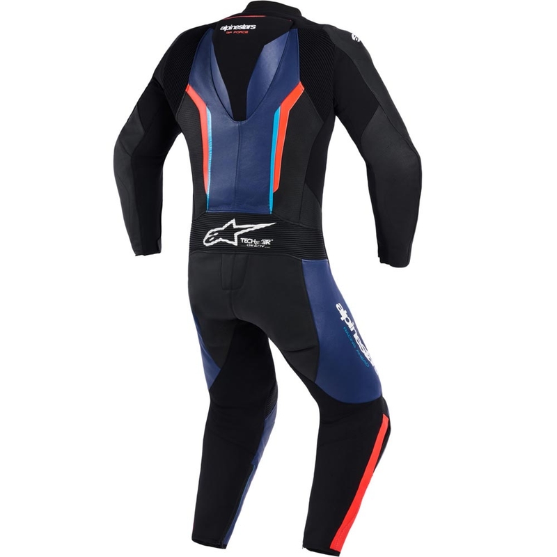 Alpinestars GP FORCE V2 eendelig motorpak zwart-blauw-fluorrood-