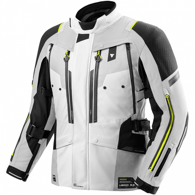 Shima Hero 3.0 motorjas grijs-fluo geel