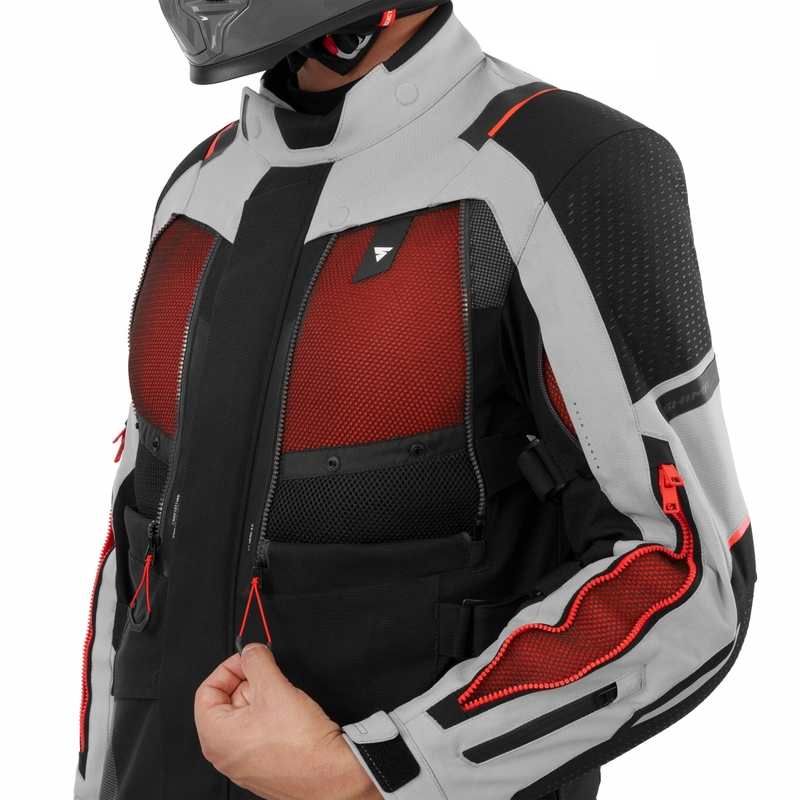 Shima Hero 3.0 motorjas grijs-rood