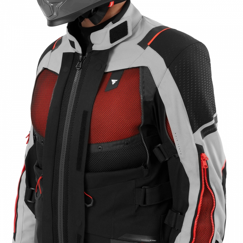 Shima Hero 3.0 motorjas grijs-rood