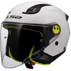 Kindermotorhelm met open gezicht LS2 OF622 Funny II effen wit