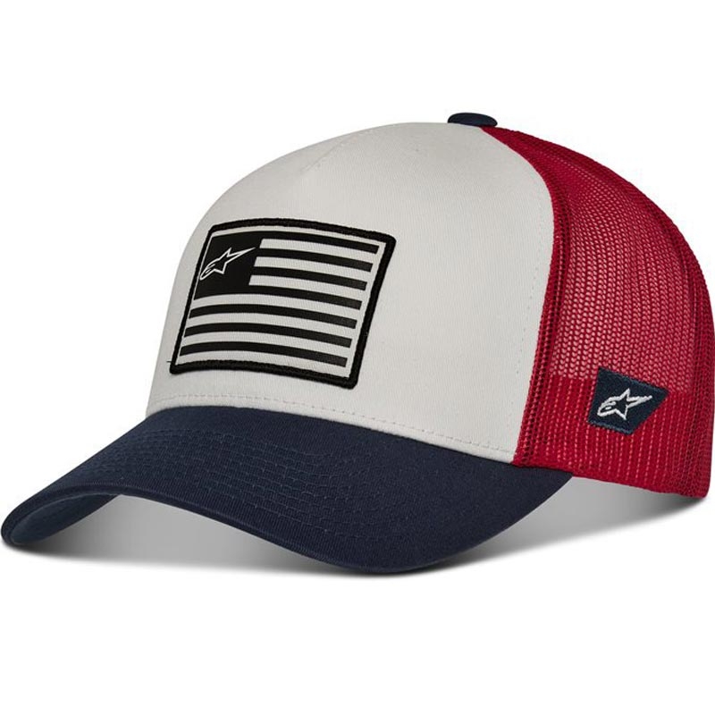 Alpinestars Vlag Snap Hoed blauw-rood-wit