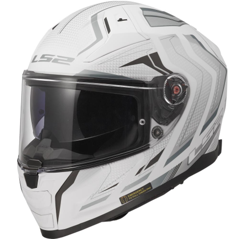 Integraal motorhelm LS2 FF811 Vector II Alizer mat wit