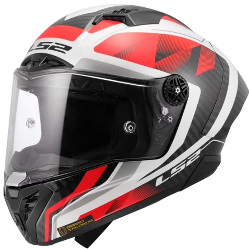 Integraal motorhelm LS2 FF805 Thunder C GP Aero Raute wit-rood