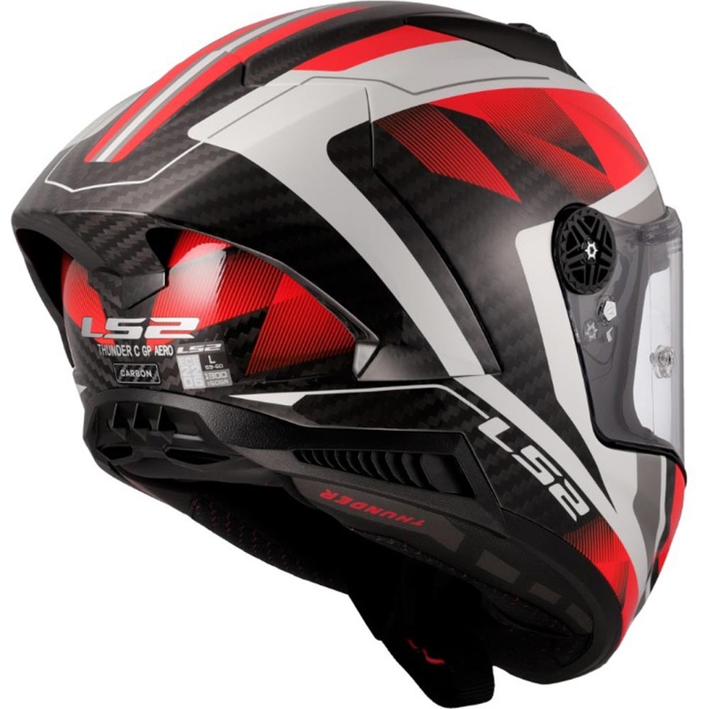 Integraal motorhelm LS2 FF805 Thunder C GP Aero Raute wit-rood