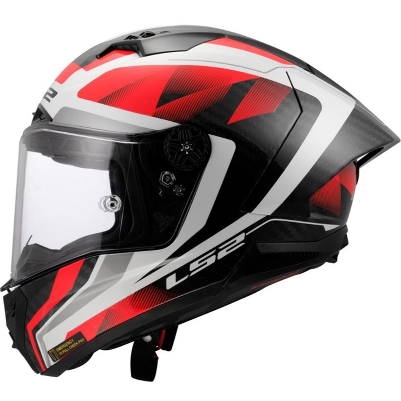 Integraal motorhelm LS2 FF805 Thunder C GP Aero Raute wit-rood