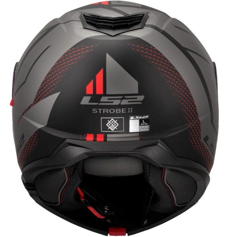 Opklapbare motorhelm LS2 FF908 Strobe II Code zwart-grijs