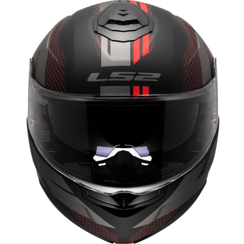 Opklapbare motorhelm LS2 FF908 Strobe II Code zwart-grijs