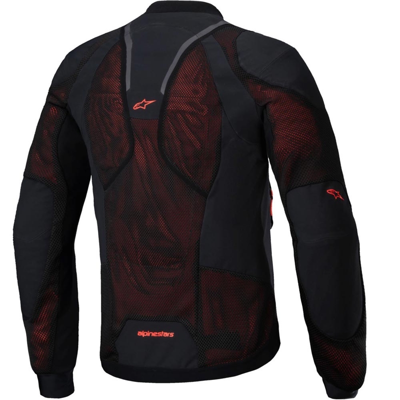 Alpinestars TROOP-AIR PRO motorjack zwart-fluo rood