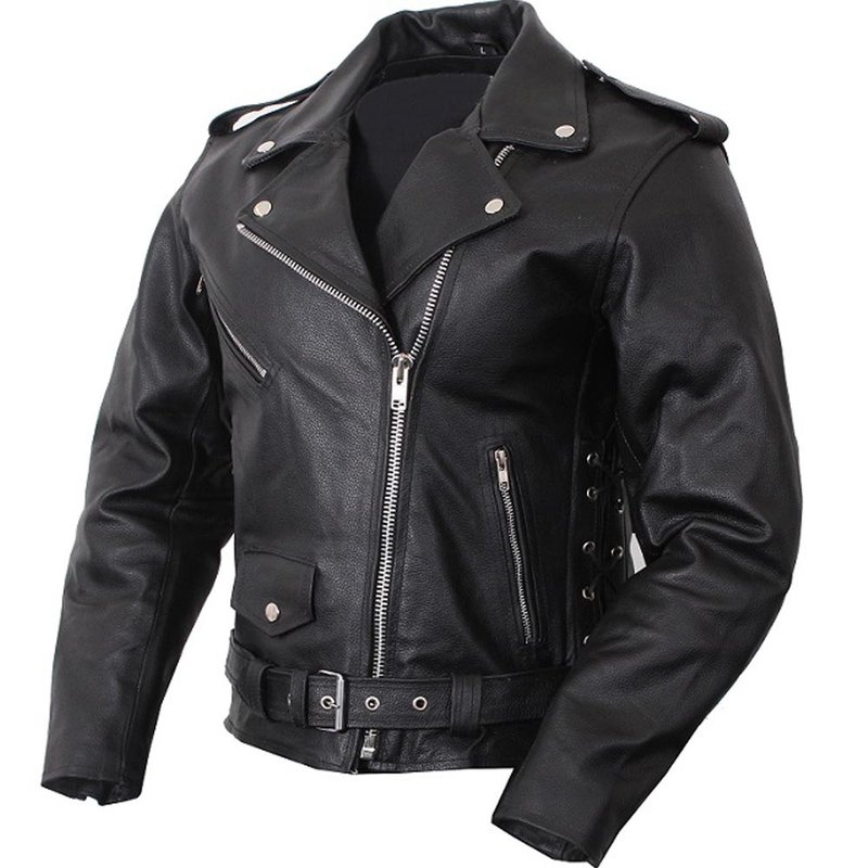 Dames leren crook RSA Chopper zwart