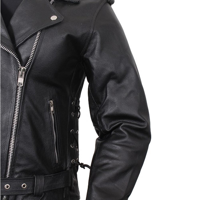 Dames leren crook RSA Chopper zwart