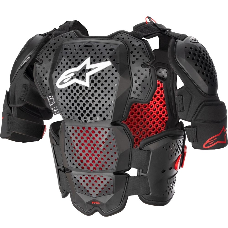 Alpinestars A-10 2 carrosseriebeschermer zwart-antraciet-rood