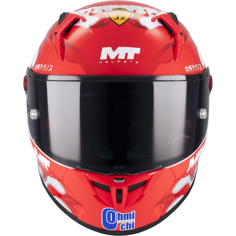 Integraal motorhelm KRE + S Yamanaka A5 rood-wit
