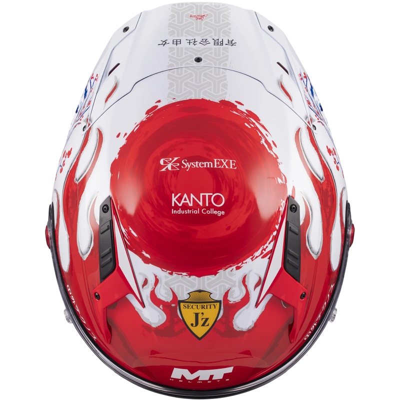 Integraal motorhelm KRE + S Yamanaka A5 rood-wit