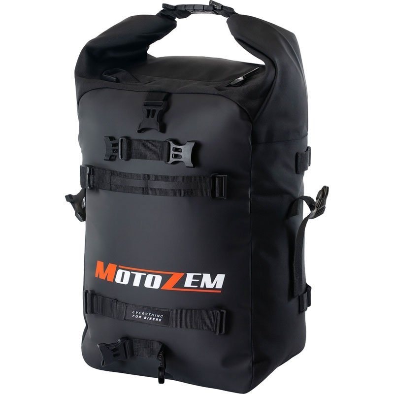 Waterdichte motortas MotoZem DryBag zwart 27,5 l