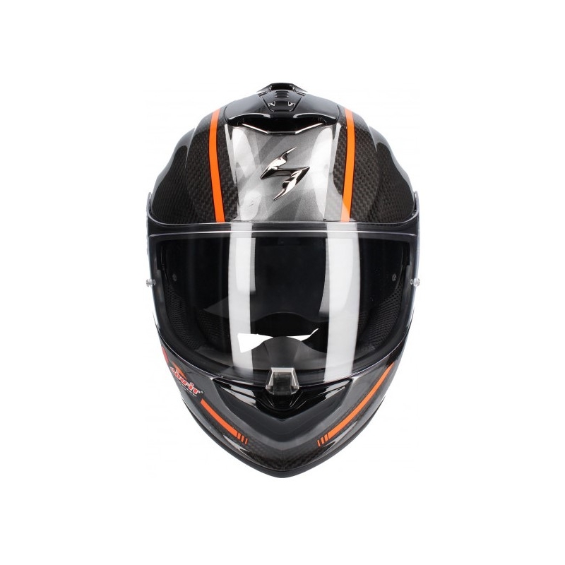 Integrální přilba Scorpion EXO-1400 Carbon Air Grand černo-oranžová