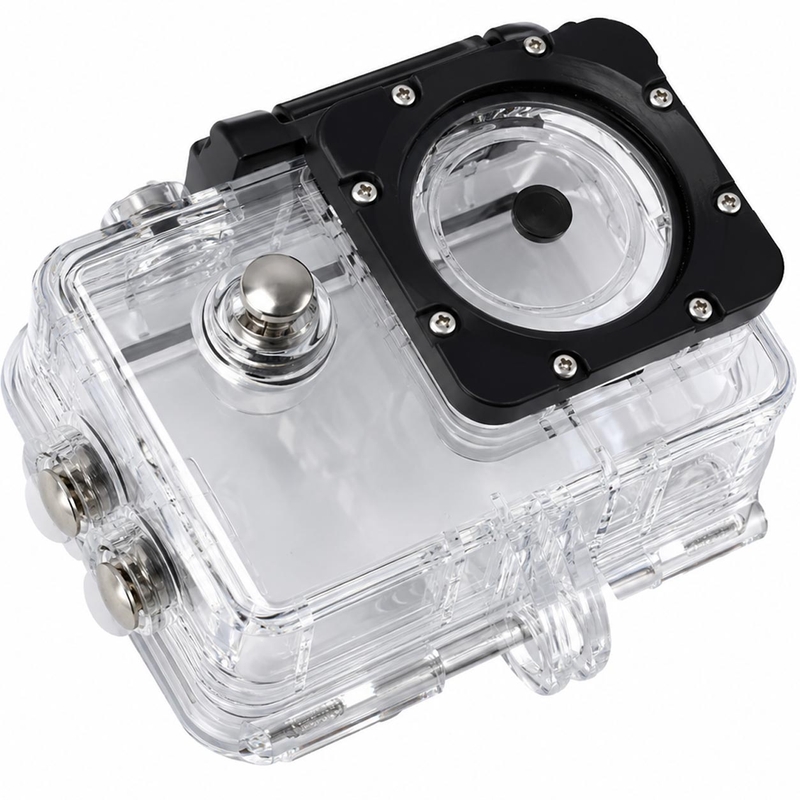 Waterdichte hoes voor de MaxTo Action Cam 5K actiecamera, transparant