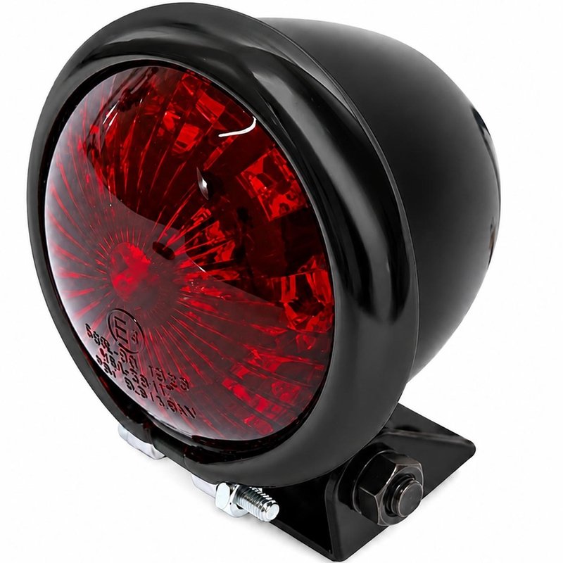 Highsider Smart Bates Style LED motorachterlicht zwart-chroom