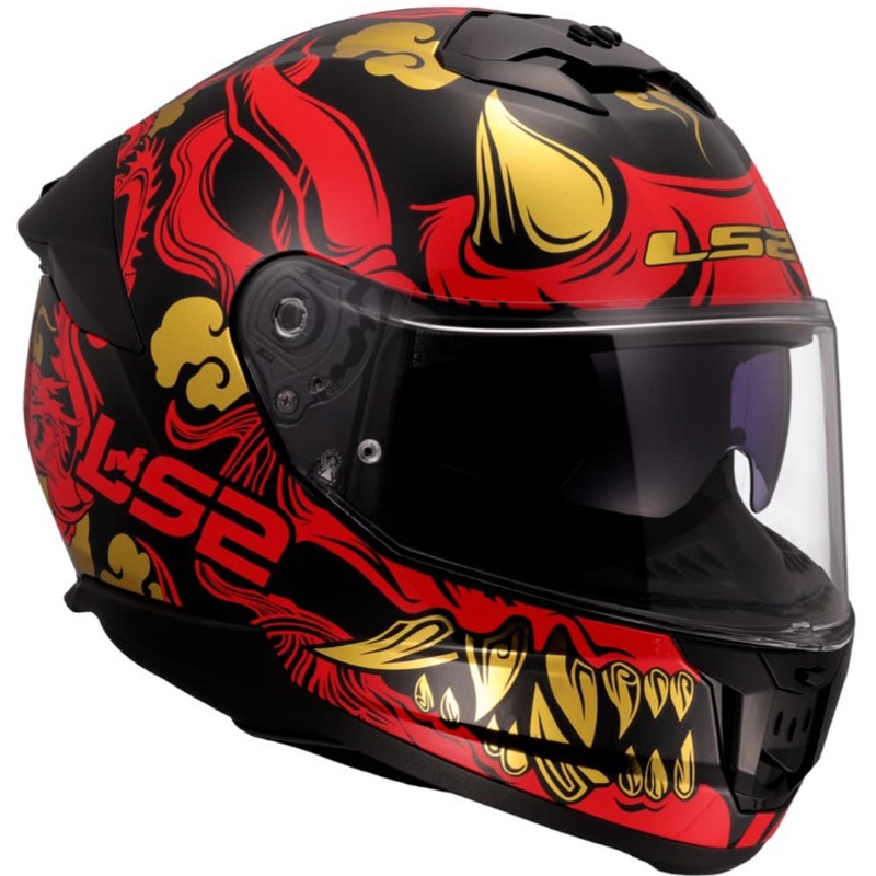 Integraal motorhelm LS2 FF808 Drako zwart-rood