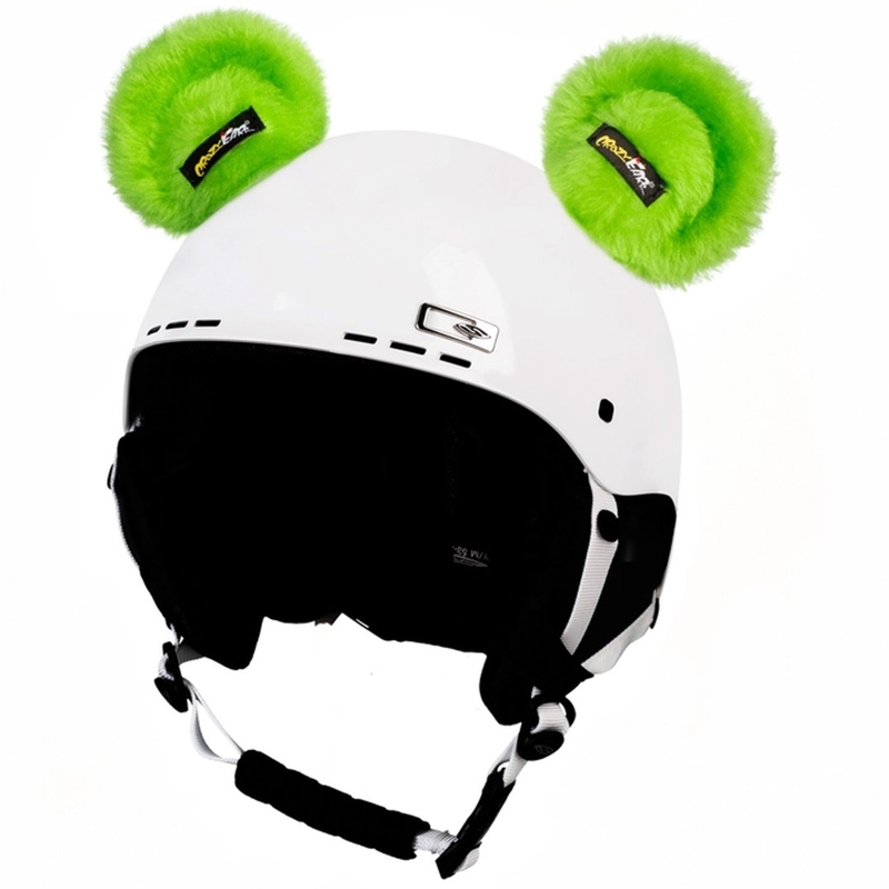 Helm oren Teddybeer groen