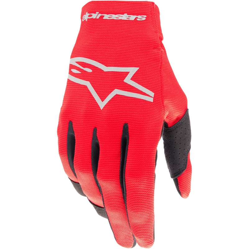 Alpinestars Radar rood-zilveren motorcrosshandschoenen