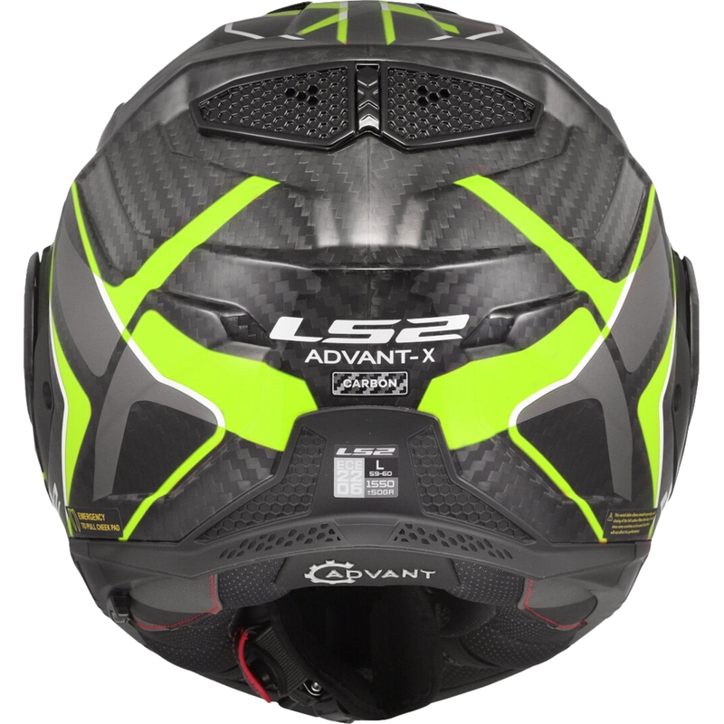 Opklapbare motorhelm LS2 FF901 Advant XC Future II zwart-fluor geel