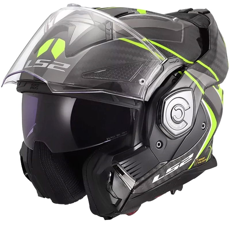 Opklapbare motorhelm LS2 FF901 Advant XC Future II zwart-fluor geel