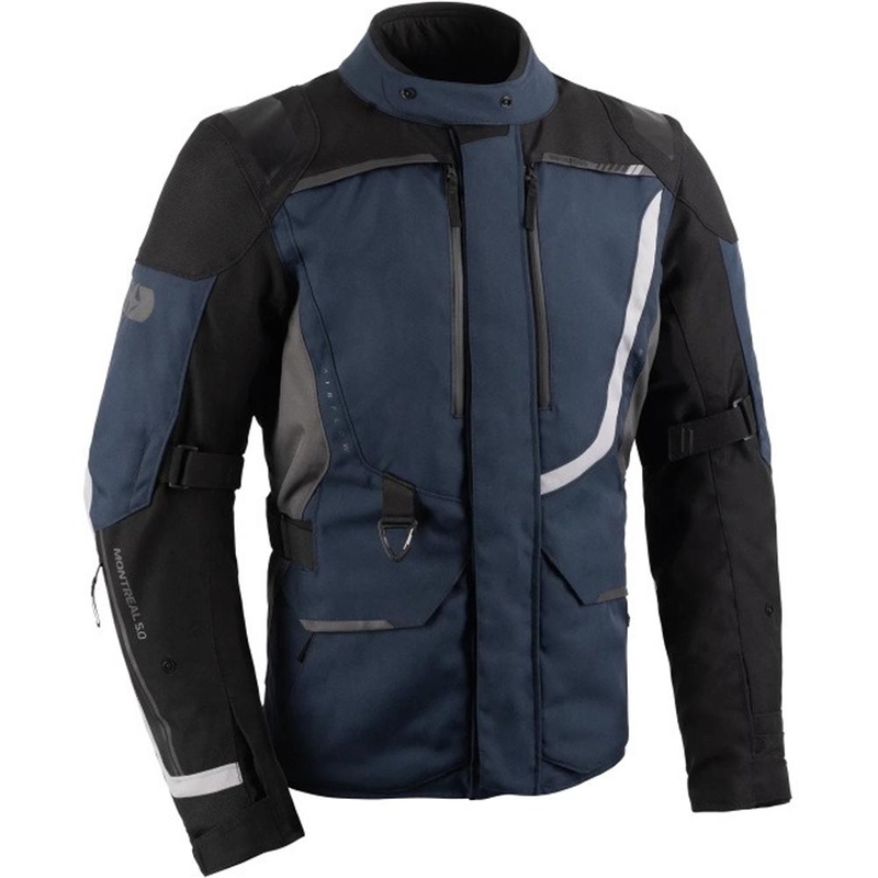 Oxford Montreal 5.0 motorjas blauw-zwart-grijs