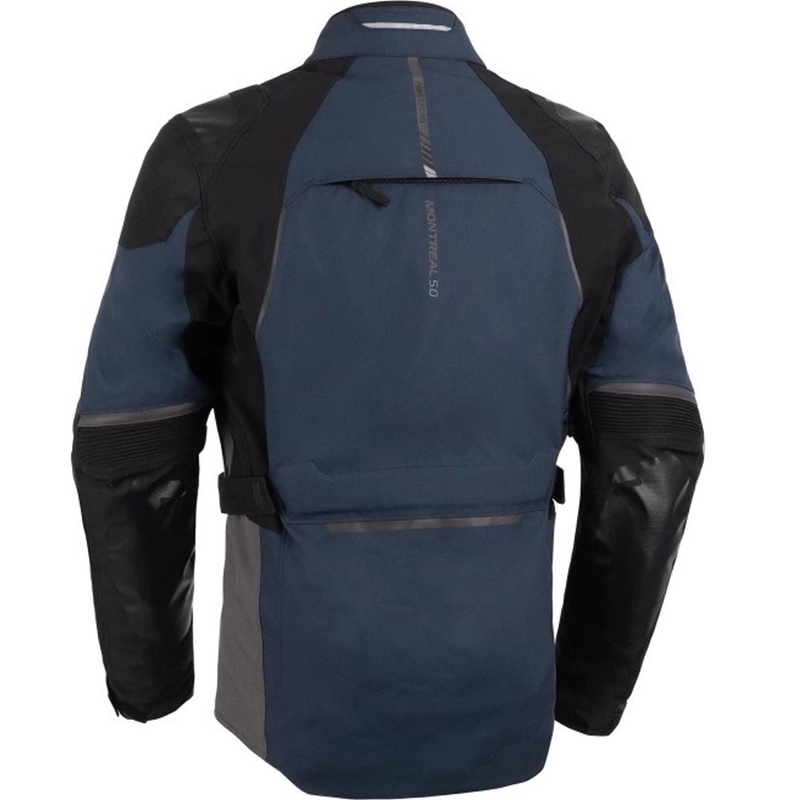 Oxford Montreal 5.0 motorjas blauw-zwart-grijs