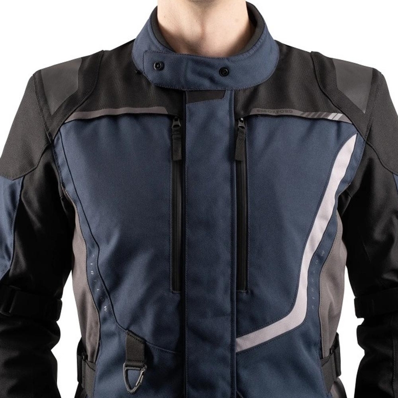 Oxford Montreal 5.0 motorjas blauw-zwart-grijs