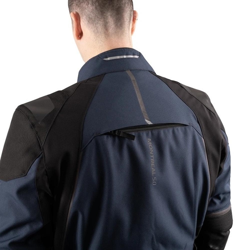 Oxford Montreal 5.0 motorjas blauw-zwart-grijs