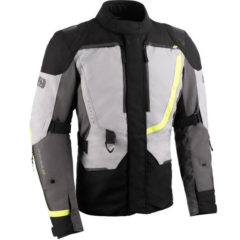 Oxford Montreal 5.0 motorjas grijs-zwart-geel