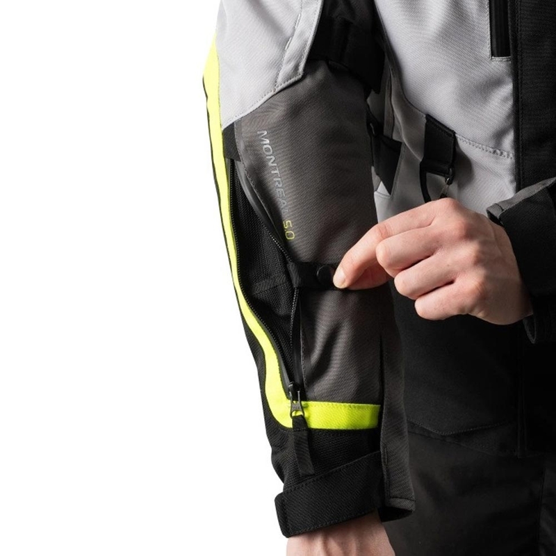Oxford Montreal 5.0 motorjas grijs-zwart-geel