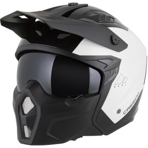 Modulaire motorhelm Cassida Cross Country Dual wit-zwart