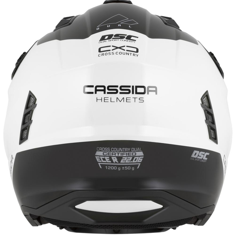Modulaire motorhelm Cassida Cross Country Dual wit-zwart