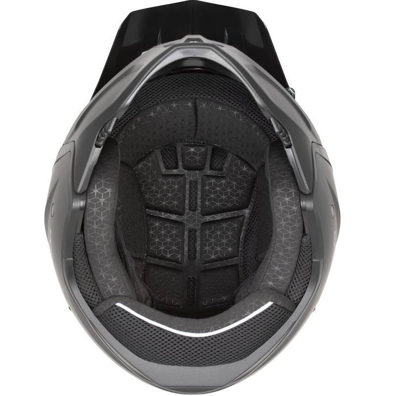 Modulaire motorhelm Cassida Cross Country Dual wit-zwart