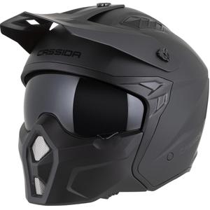 Modulaire motorhelm Cassida Cross Country Dual matzwart